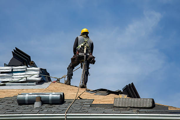 Professional Gutter Installation technician working in Fort White, FL